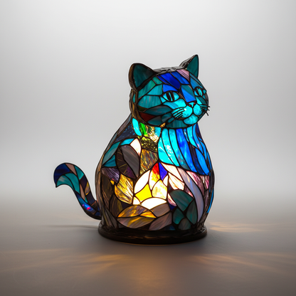 Handgefertigte Mosaiklampe Tierkopf - GleamPaw