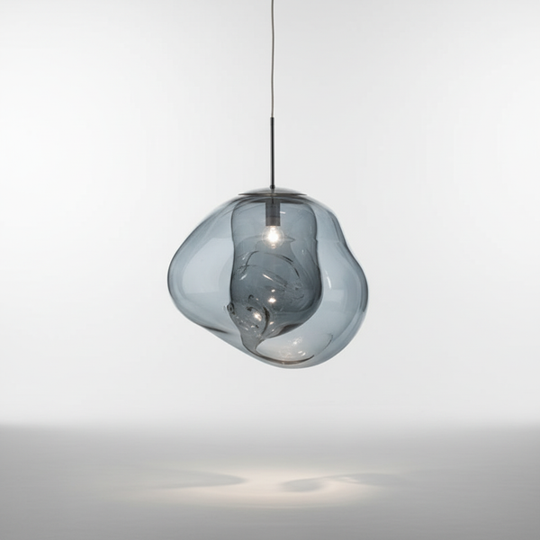 Handgeblazen bolvormige glazen lamp - Glassiva