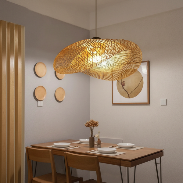 Handgeweven Rattan Hanglamp - WeaveLight