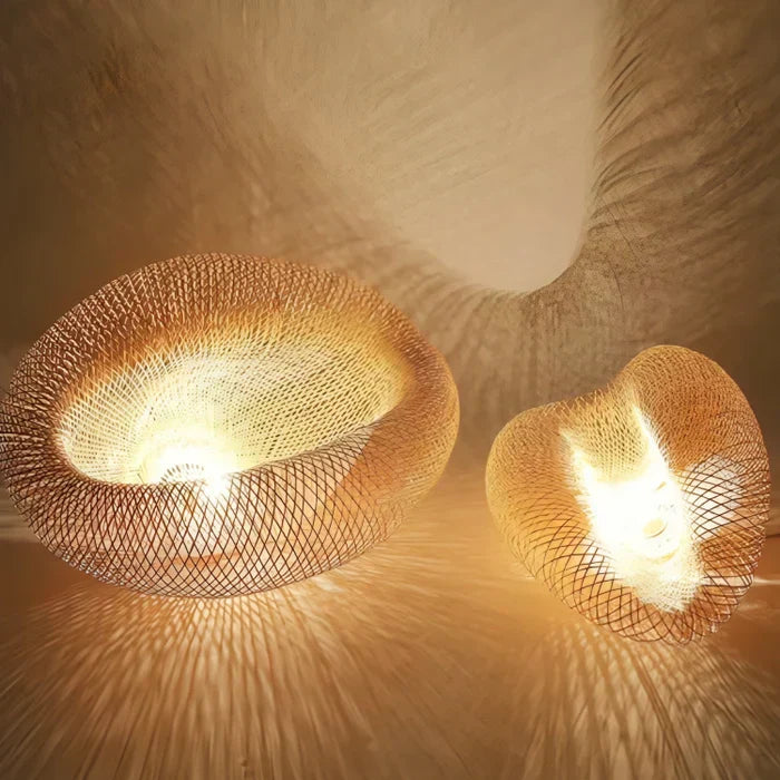 Handgewebte Rattan Hängeleuchte - WeaveLight