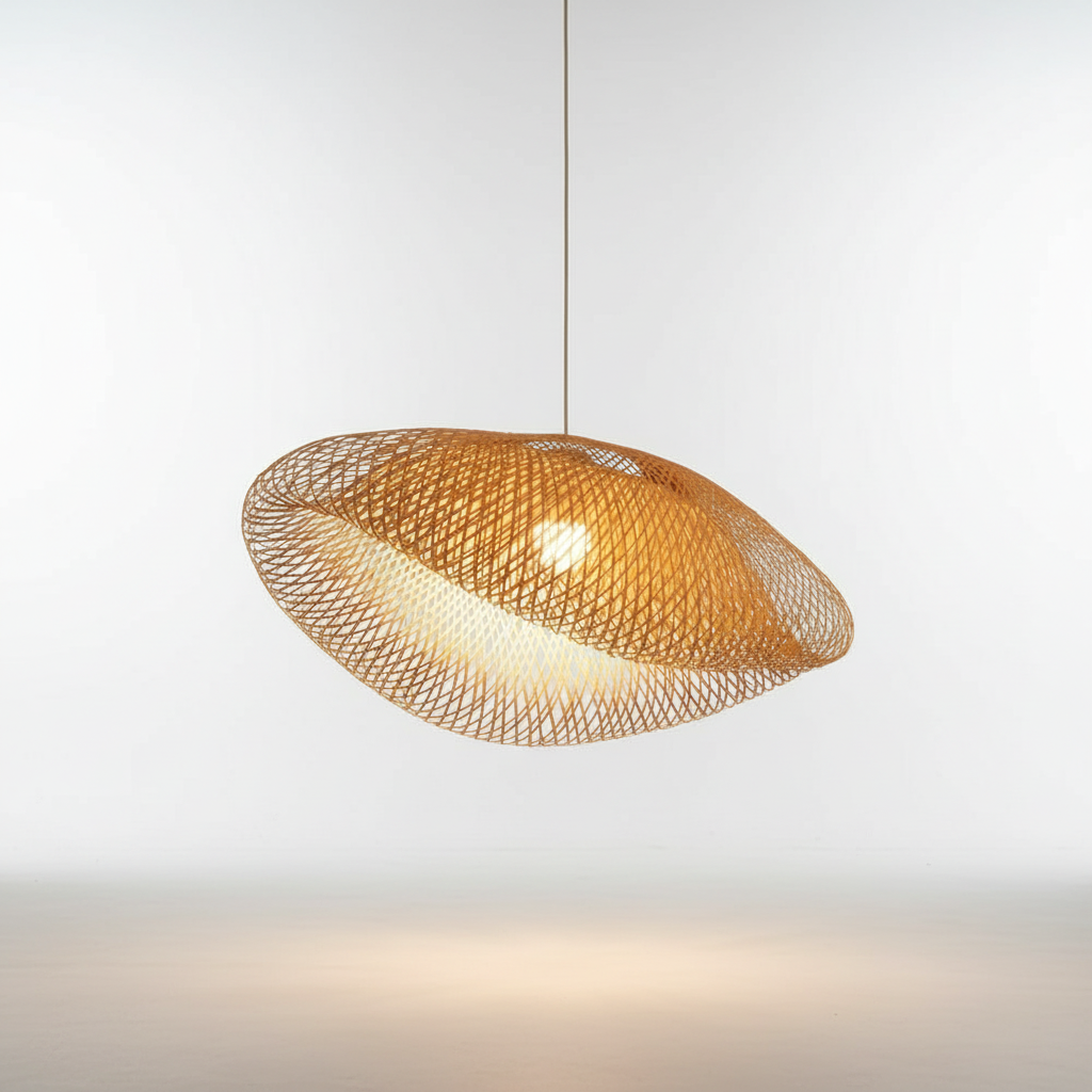 Handgewebte Rattan Hängeleuchte - WeaveLight