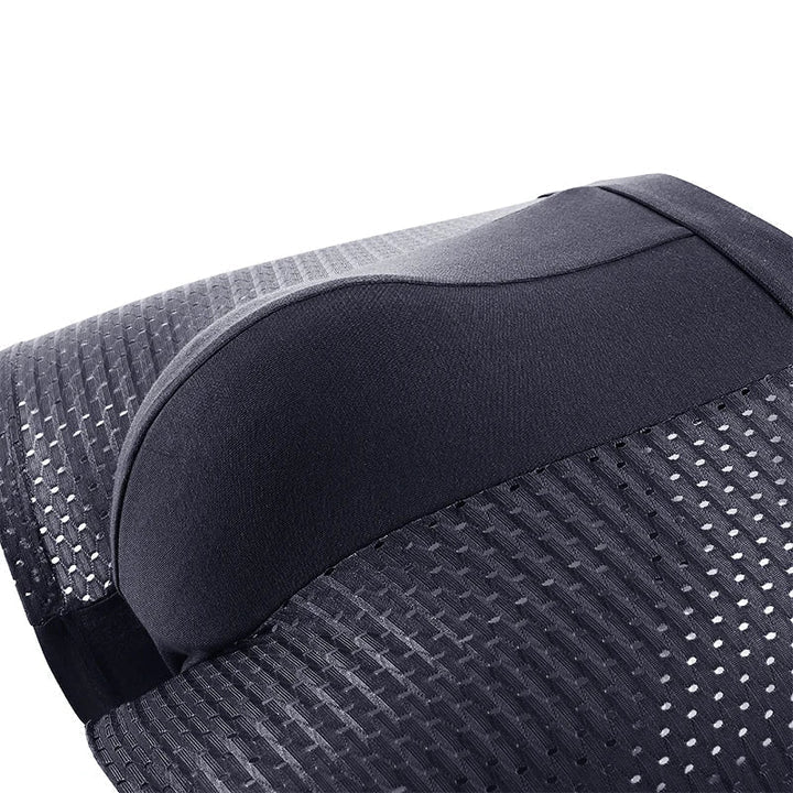 Détail de l'entrejambe d'un boxer gris foncé avec empiècement uni et côtés en maille ajourée 5