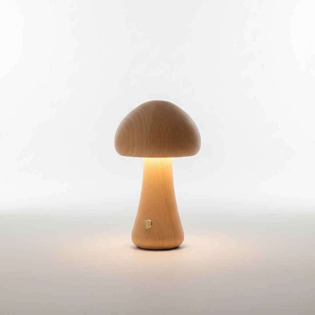 Hölzernes Pilznachtlicht - GlowMush