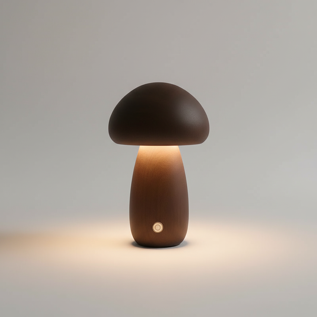 Hölzernes Pilznachtlicht - GlowMush