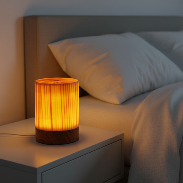 Houten uitstraling sfeerlamp - Luminraft
