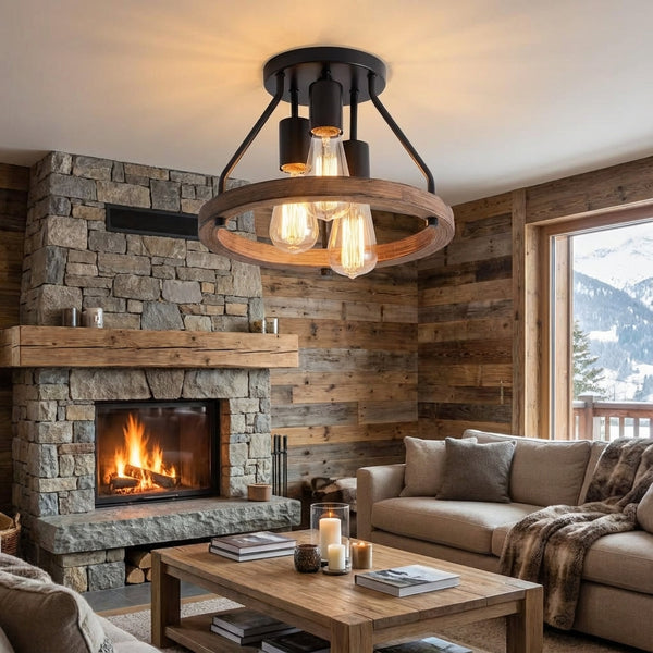 Industriële Boerderij Plafondlamp - Hearthly
