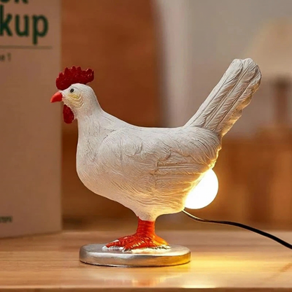 Keramik Hühnerfigur Leuchte - CluckLite