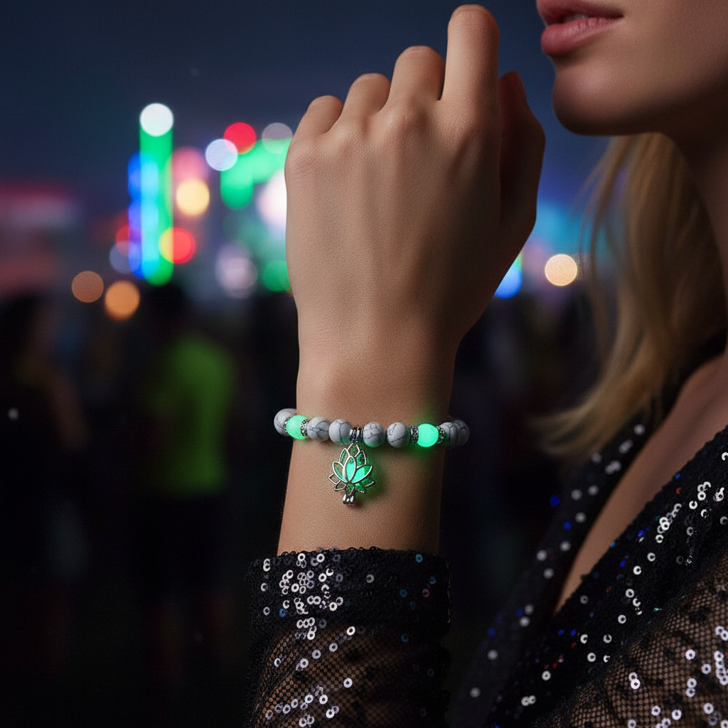 Leuchtendes Perlenarmband - GlowLotus