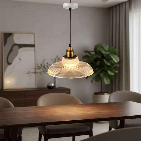 Metalen Glas Hanglamp Modern - AmbiGlow
