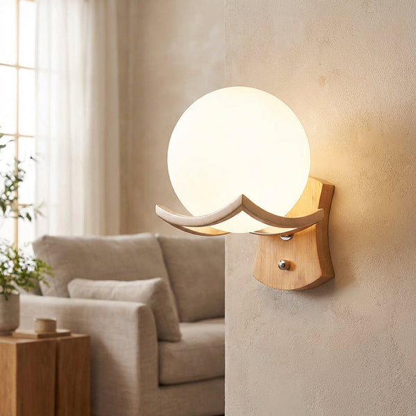Minimalistische bolvormige wandlamp - Zenivio
