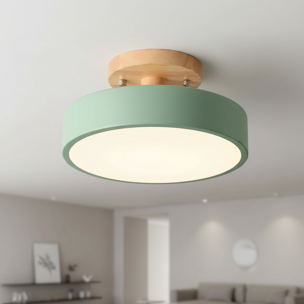 Minimalistisch vlak plafondlampmodel - Woodluma