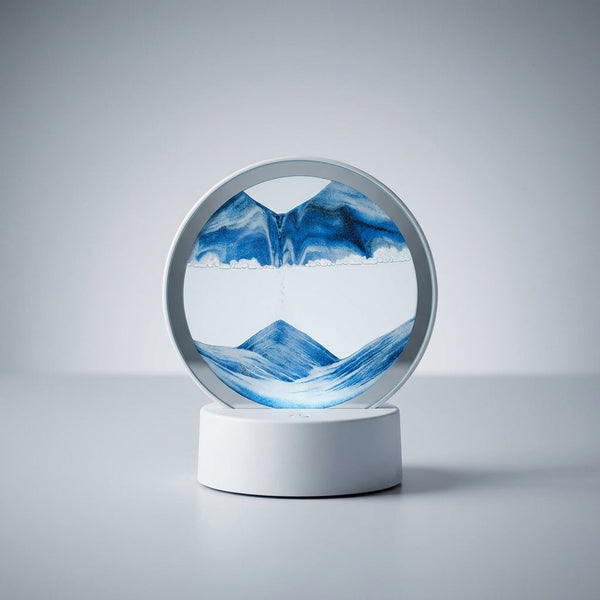 Moderne ronde zandkunstlamp - AquaDrift