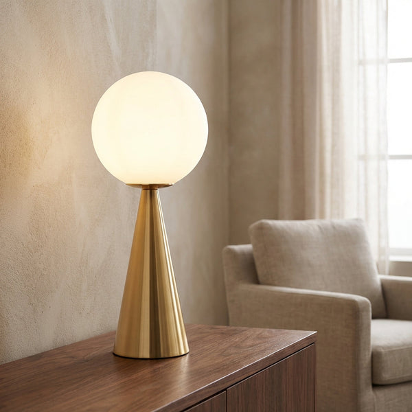 Moderne tafellamp met conische voet - Ellarvo