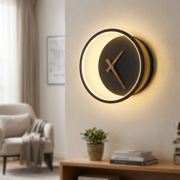 Moderne LED-wandkloklamp - Glowchron