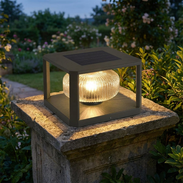 Moderne Cube Post Licht - Solaraeon