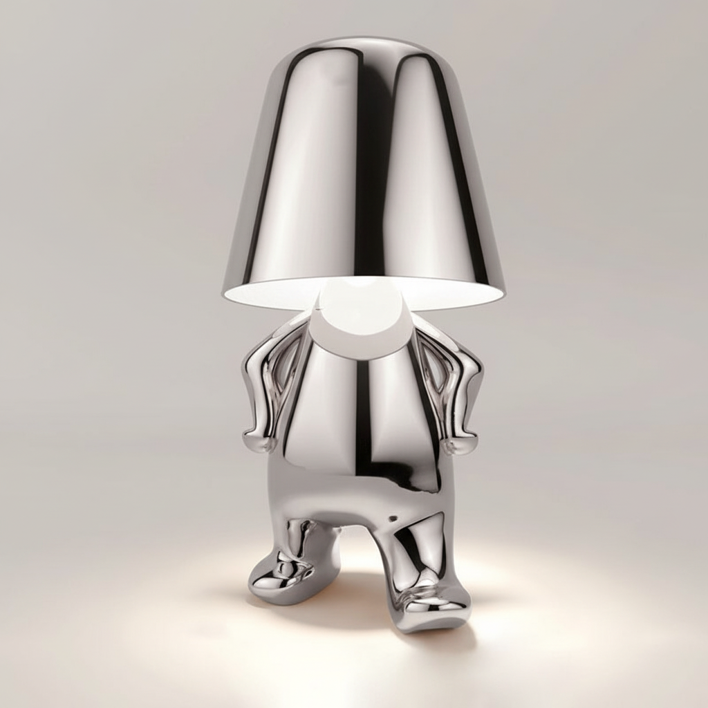Moderne Tischlampe Metallfinish - AuraBuddy