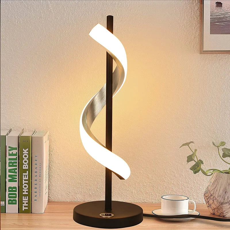 Moderne Tischlampe Mit Wellendesign - Glowspire