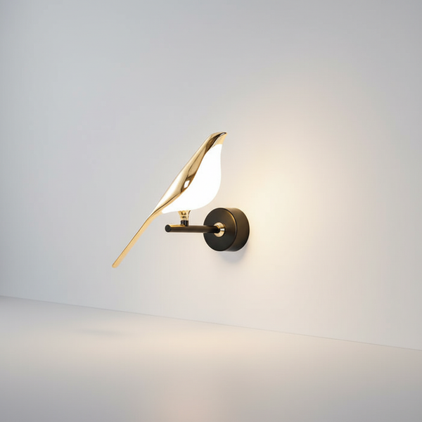 Moderne Gouden Wandlamp - Aurabird