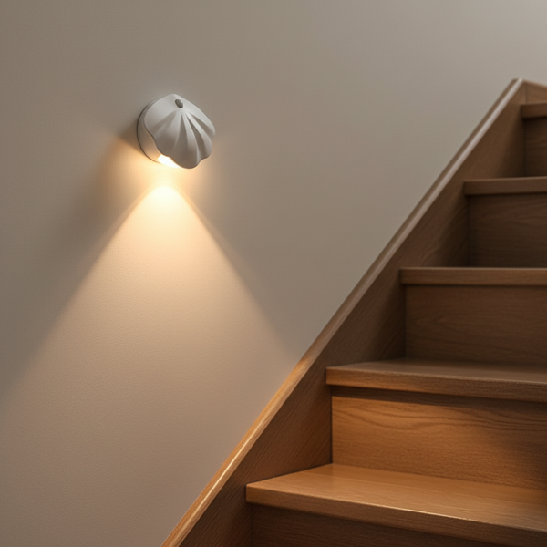 Schelpvormige Wandlamp - NightShell