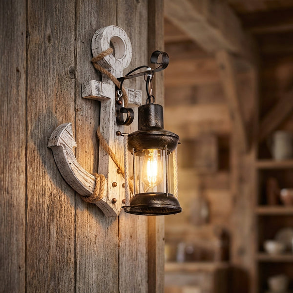 Maritieme anker-wandlamp - NautiGlow