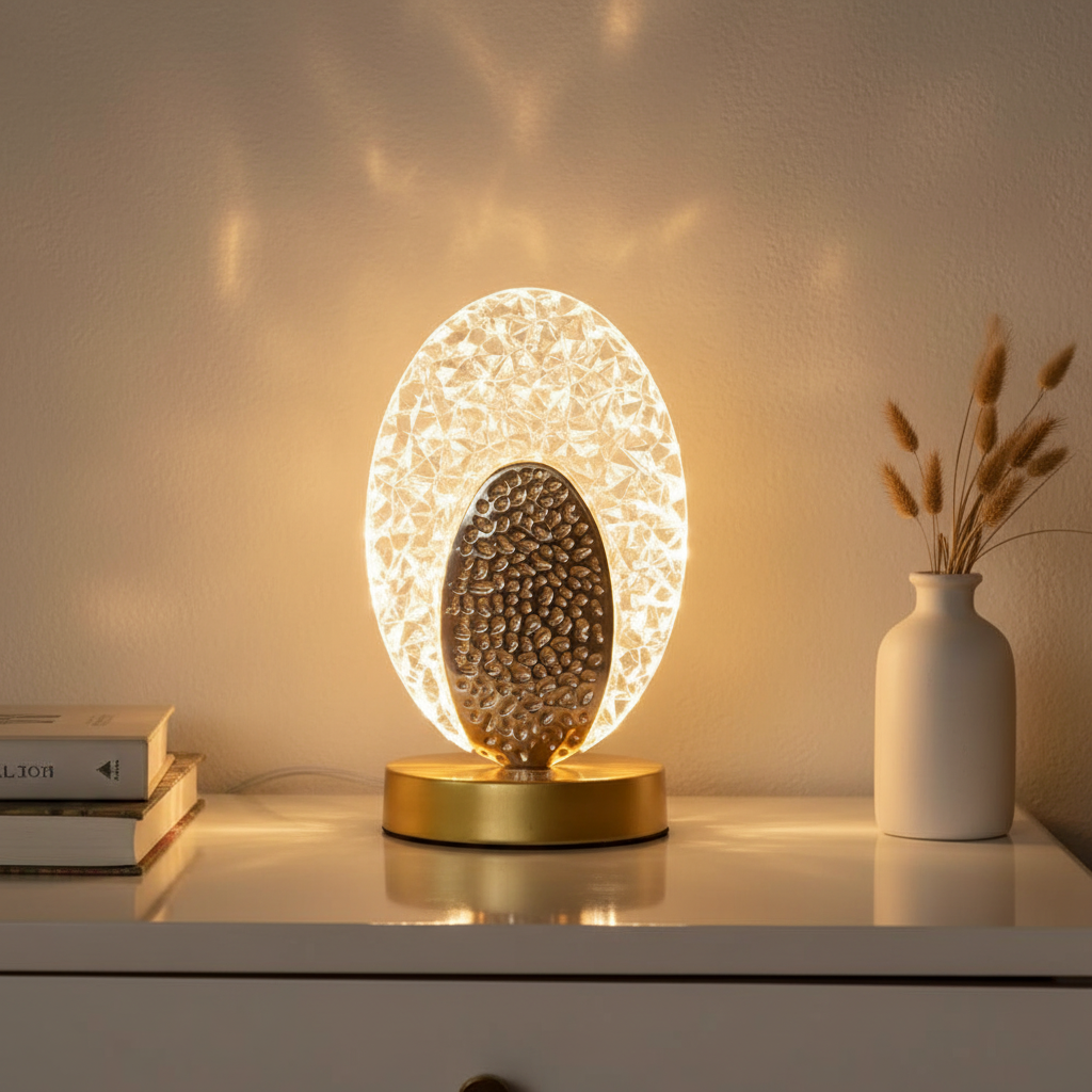 Pfaueninspiriertes Tischlicht - AureaFeather