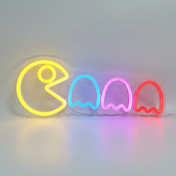 Speels neonschild met geesten - Phantomix