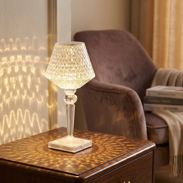 Oplaadbare tafellamp in kristaloptiek - Crystalor