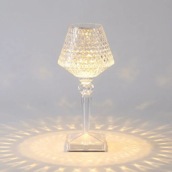 Oplaadbare tafellamp in kristaloptiek - Crystalor
