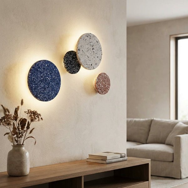 Ronde wandlamp in terrazzo-stijl - Orbique