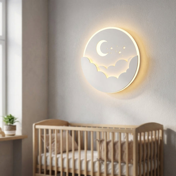 Ronde Maan En Sterren Muurverlichting - Skylume