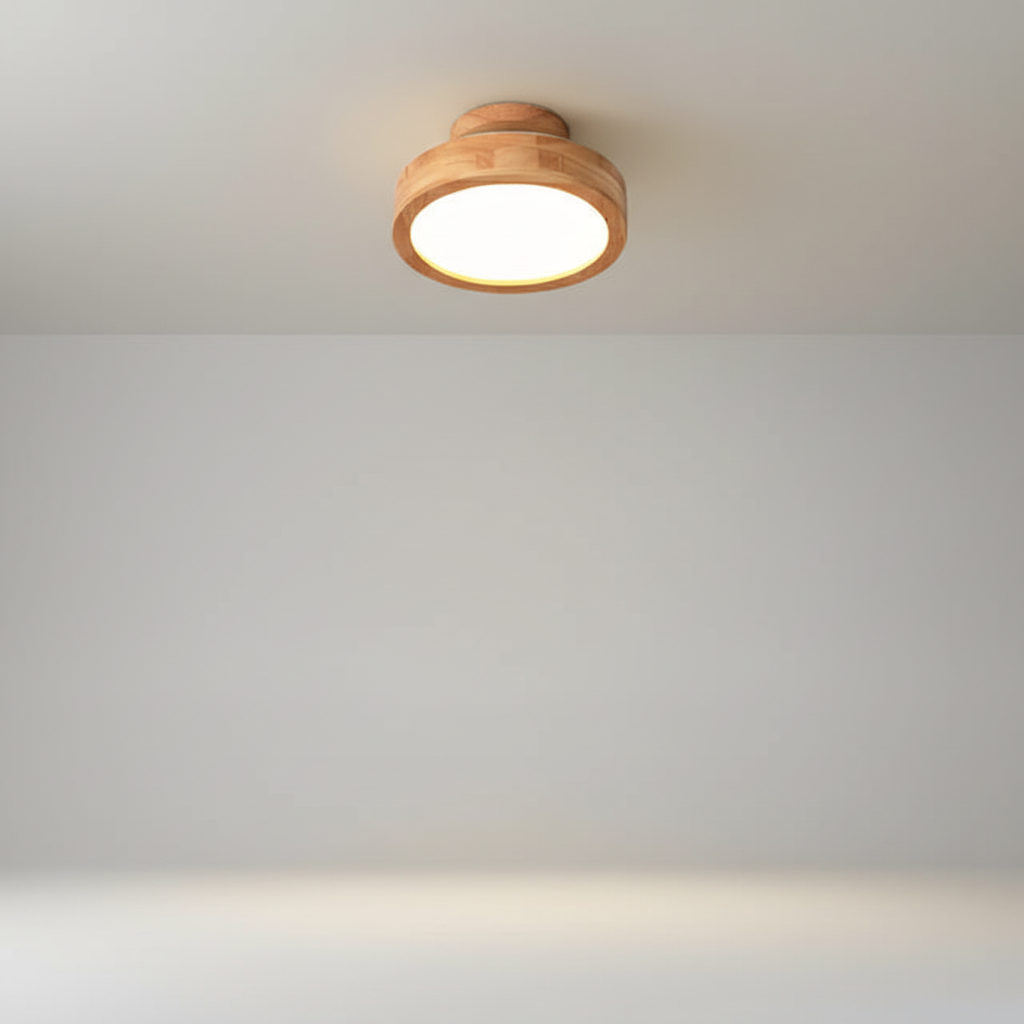 Runde Deckenleuchte Aus Holz -  ScandiWarm