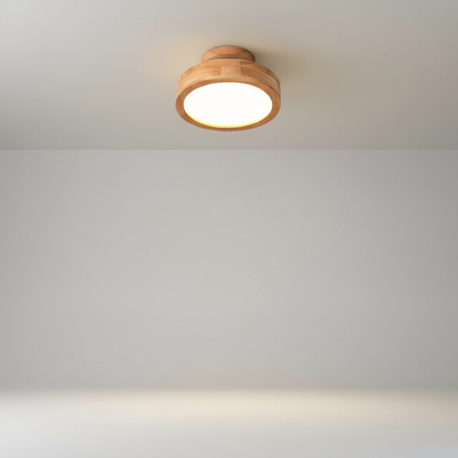 Runde Deckenleuchte Aus Holz -  ScandiWarm