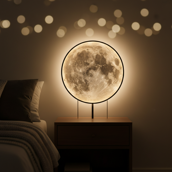 Ronde Wandlamp Met Maandruk - Moonique