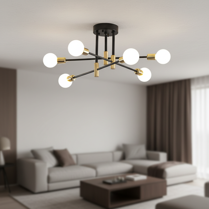 Schwarz Gold Kronleuchter Design - NoctiGold