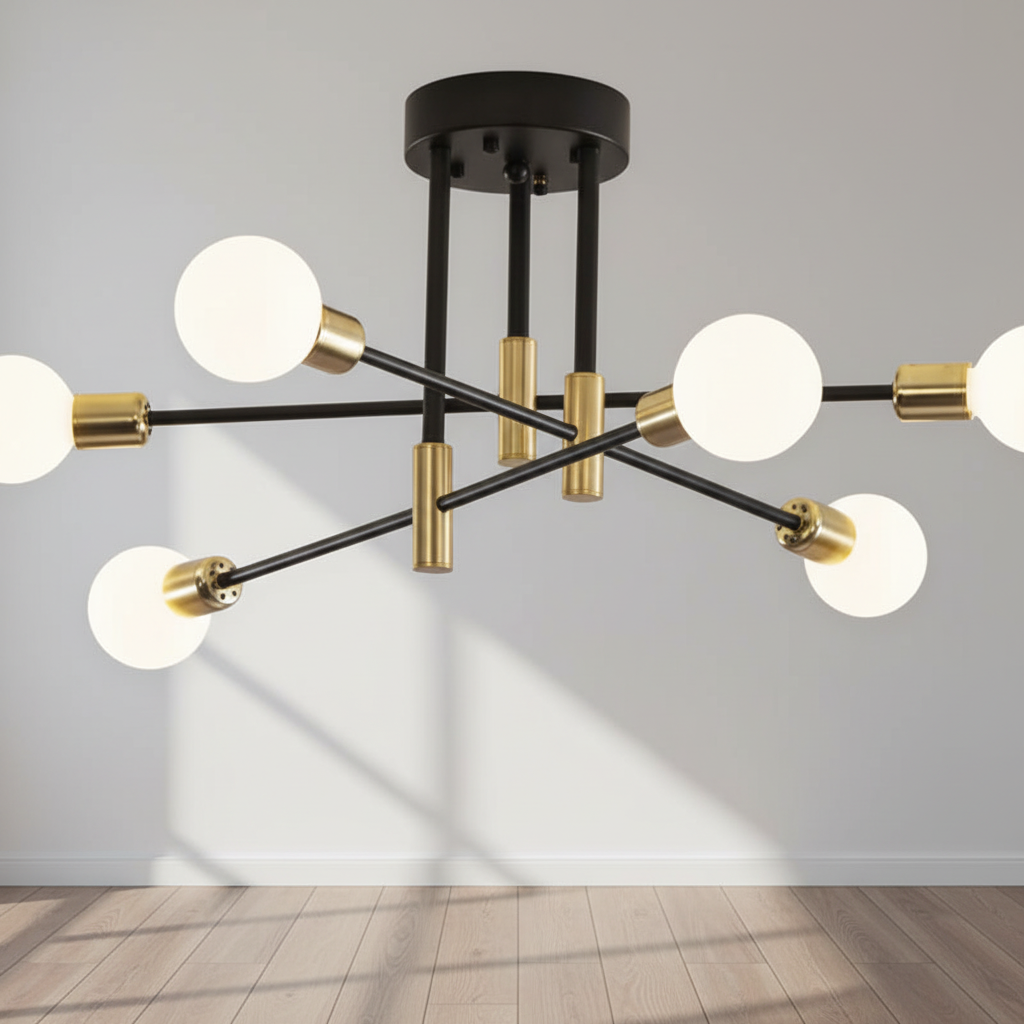 Schwarz Gold Kronleuchter Design - NoctiGold