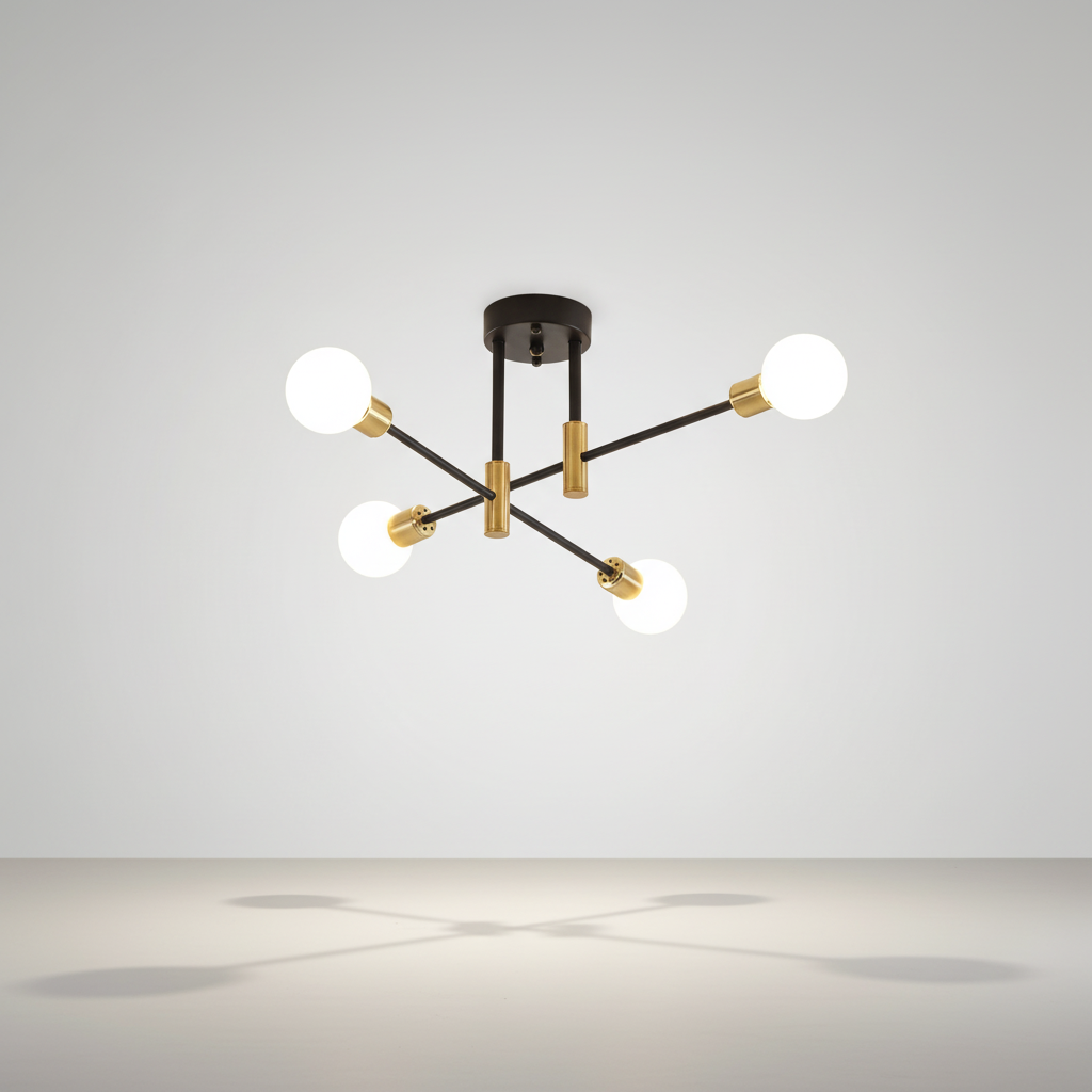 Schwarz Gold Kronleuchter Design - NoctiGold