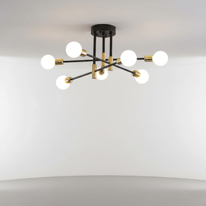 Schwarz Gold Kronleuchter Design - NoctiGold