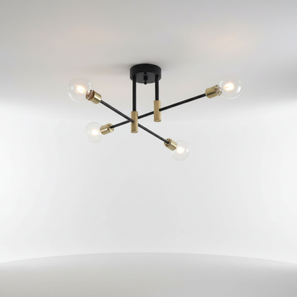 Schwarz Gold Kronleuchter Design - NoctiGold