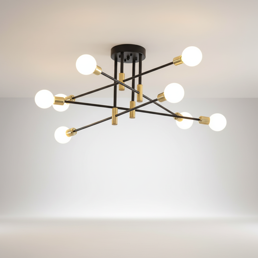 Schwarz Gold Kronleuchter Design - NoctiGold