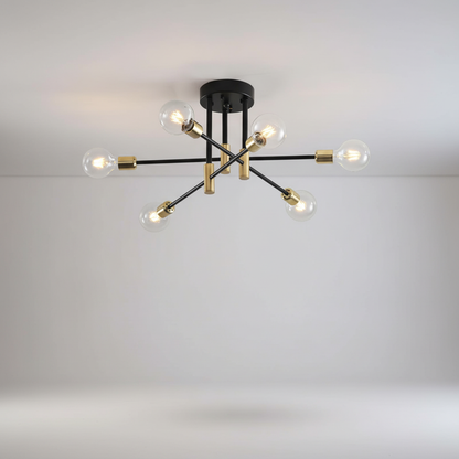 Schwarz Gold Kronleuchter Design - NoctiGold