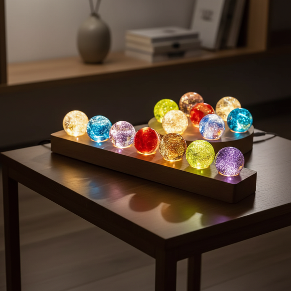 Zevendelige Kristallen Bal Lamp - Aurasphere