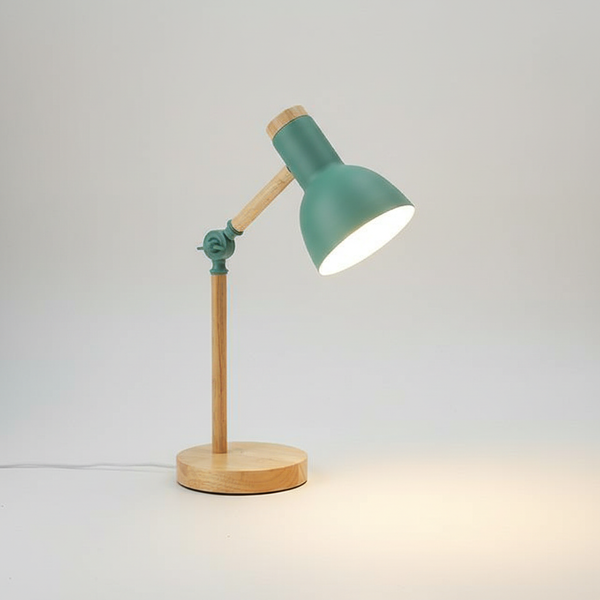 Scandinavische Tafellamp Hout Metaal - Lumibrook