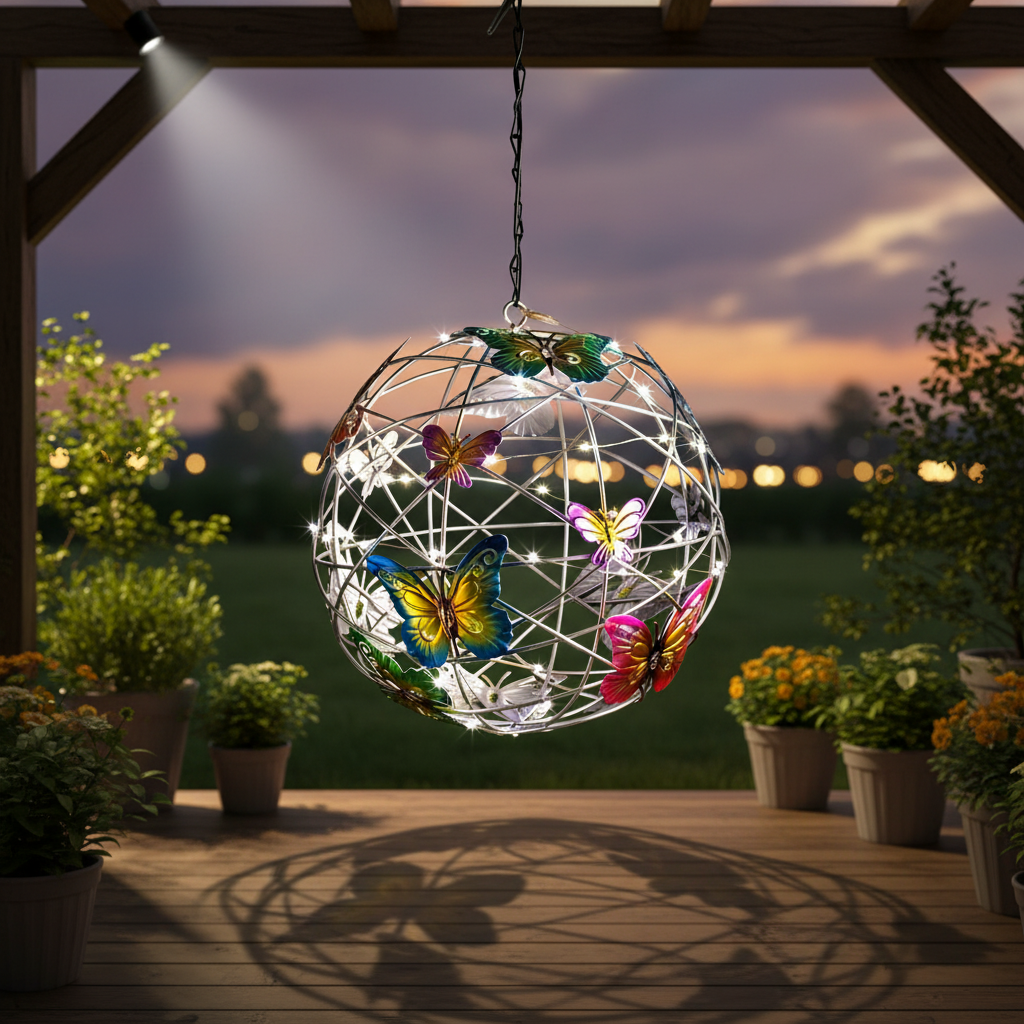 Solarbetriebene Außenhängelampe - Sunflutter