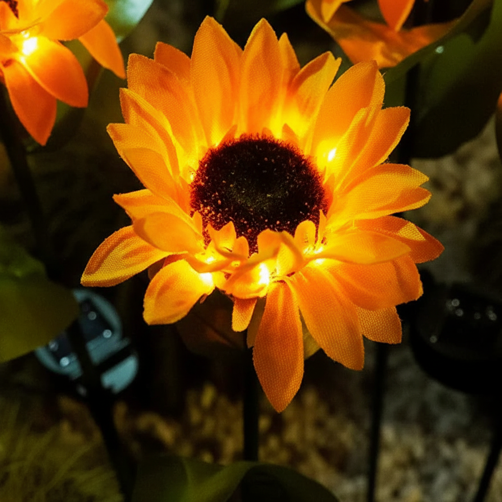 Solarbetriebene Dekorative Sonnenblume - Solarpetal