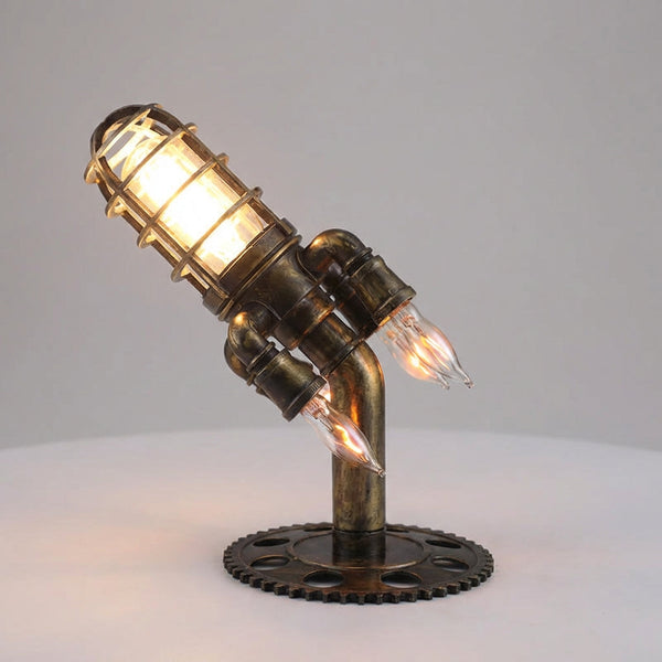 Steampunk-raketten-tafellamp - Aetherock