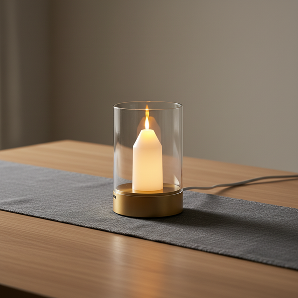 Transparante LED Kaarsenzylinder - HandGlim