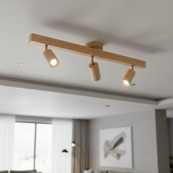 Verstelbare Spotlamp Hout - Ecobeam