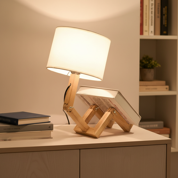 Verstelbare Houten Tafellamp - Lampique