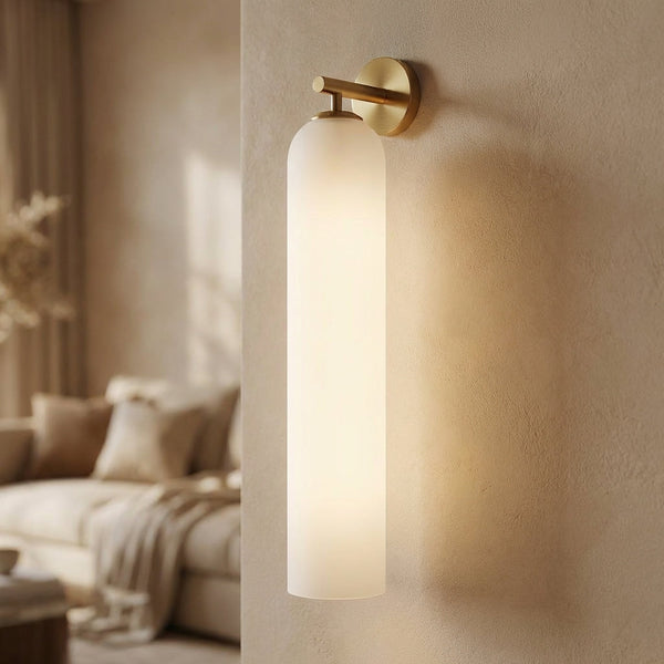 Verticale glazen wandlamp - Aurelis