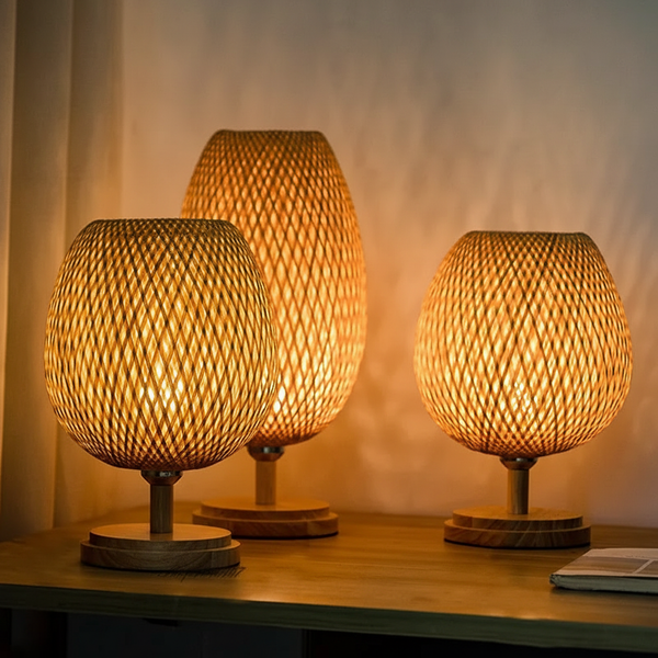 Vintage Geïnspireerde Woonlamp - BambooGlow
